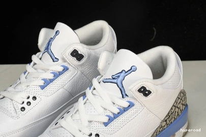 Hyperoad WHITE RETRO 3 “UNC” JORDAN AIR 0829